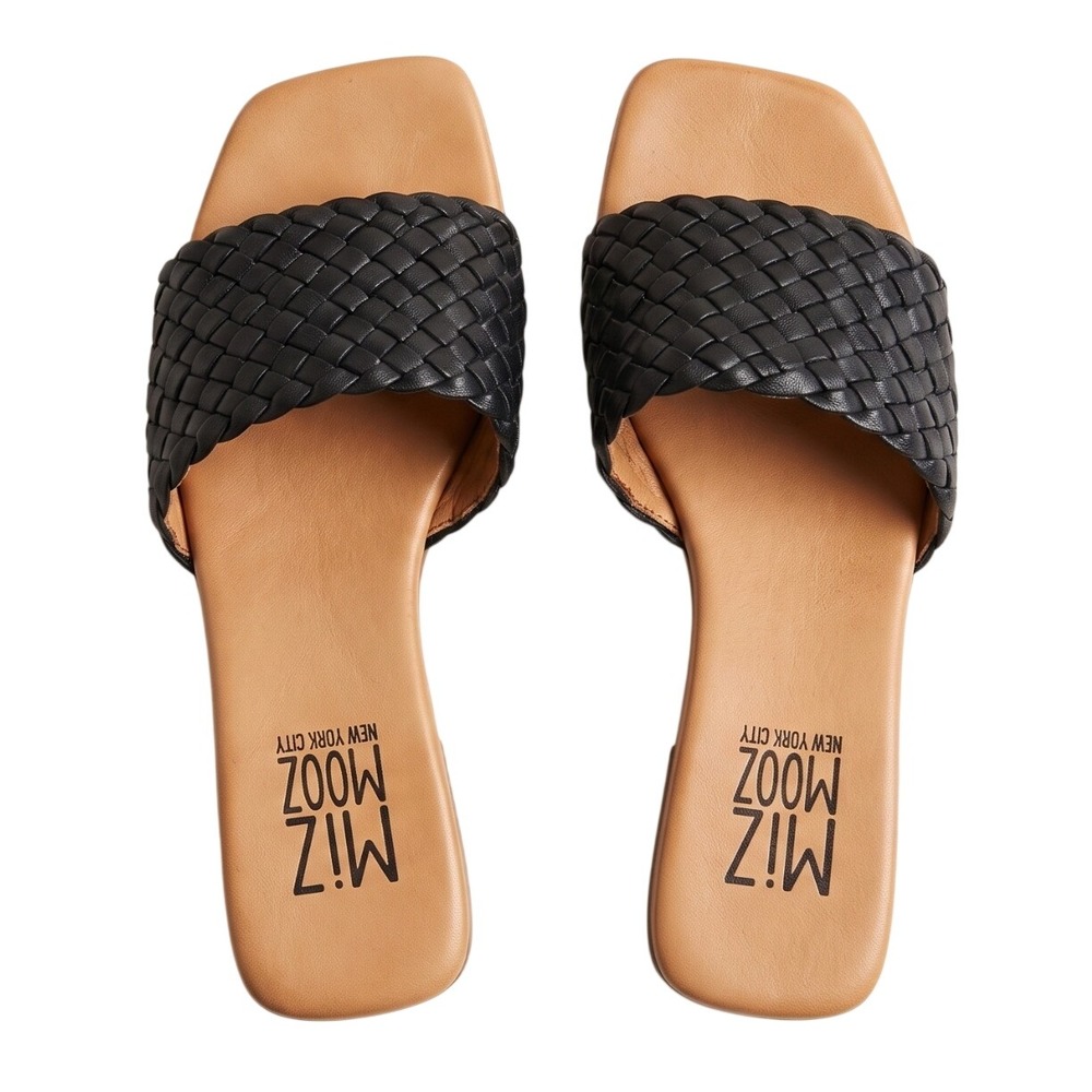 MIZ MOOZ "Pluck" Woven Leather Slide Sandals EU 40 US 9-9.5 Boho Lux Minimalist - Picture 1 of 6